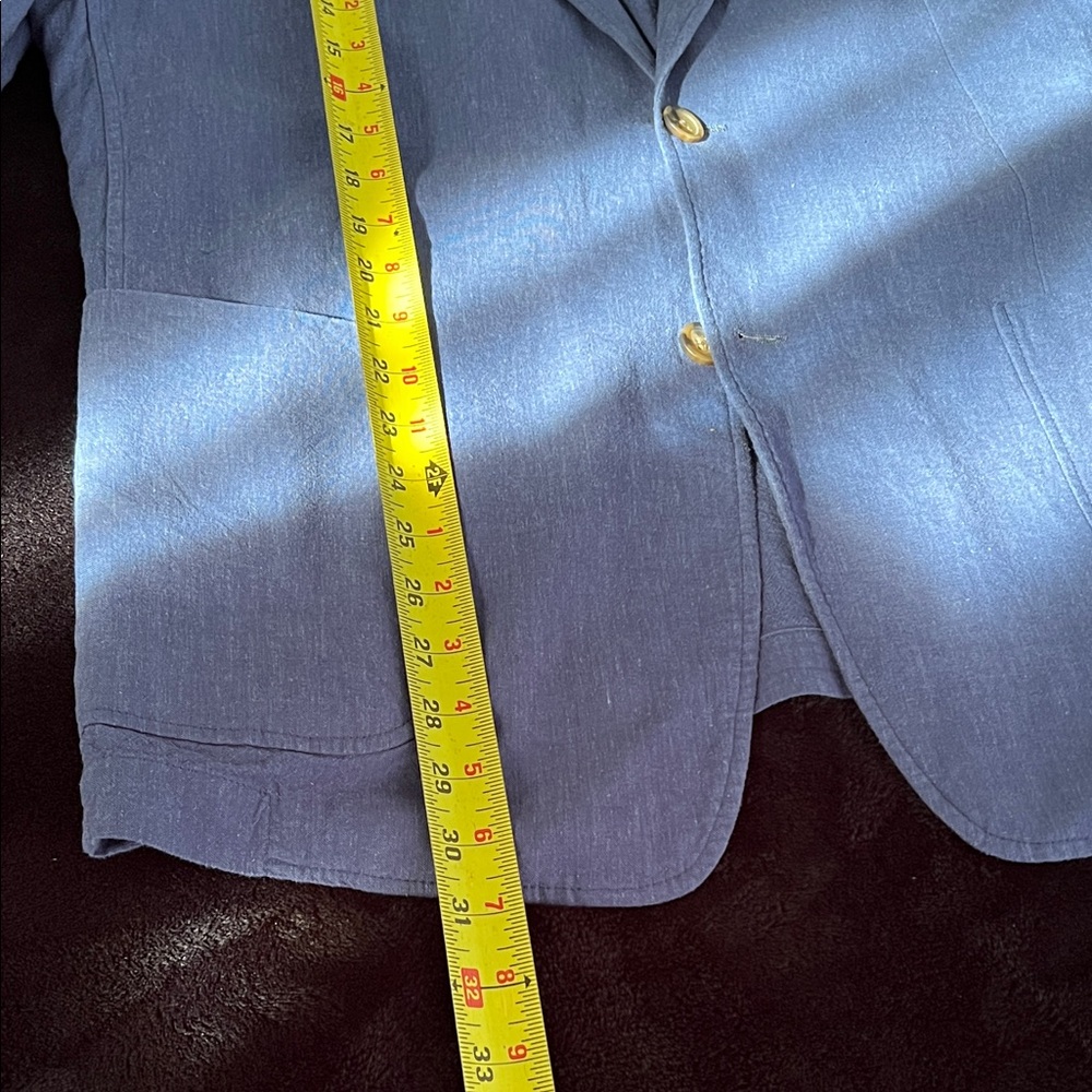 Linen & Cotton Alan Flusser Classic Blue Sport Coat - Picture 6 of 7